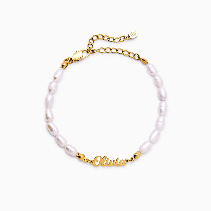 Freshwater Pearl Name Bracelet