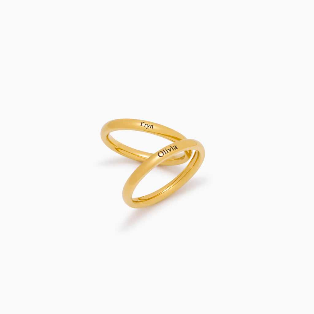 Dainty Stackable Name Ring