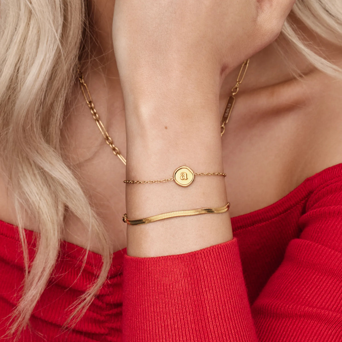 Initial Stamp Bracelet