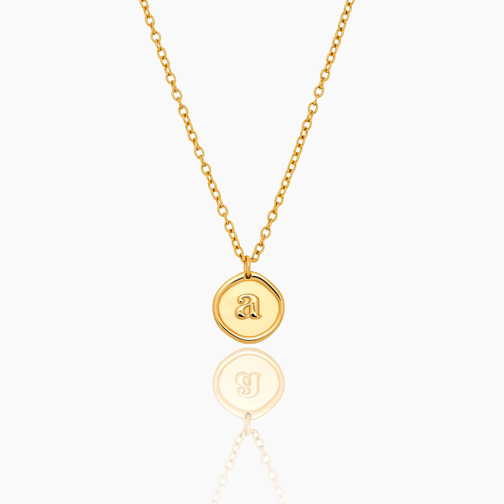 Initial Stamp Necklace