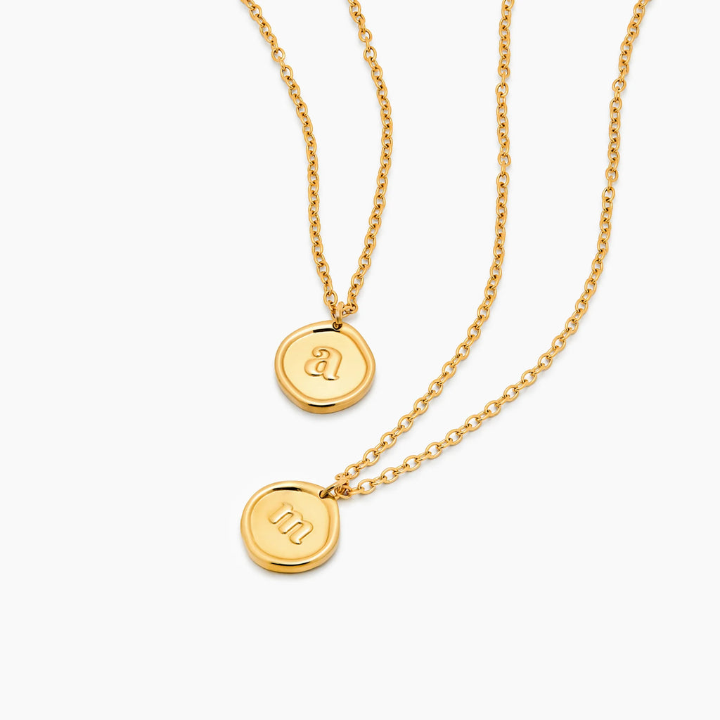 Initial Stamp Necklace