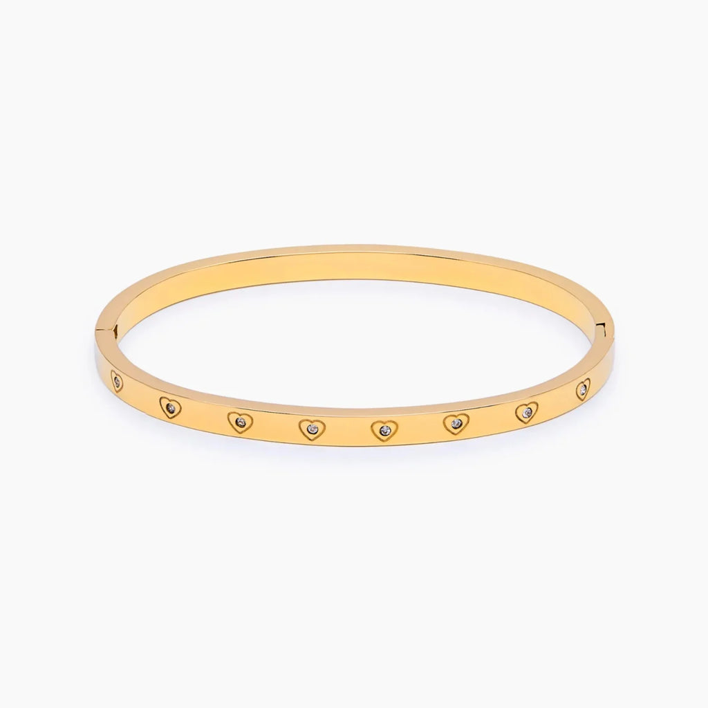 Crystal Heart Bangle