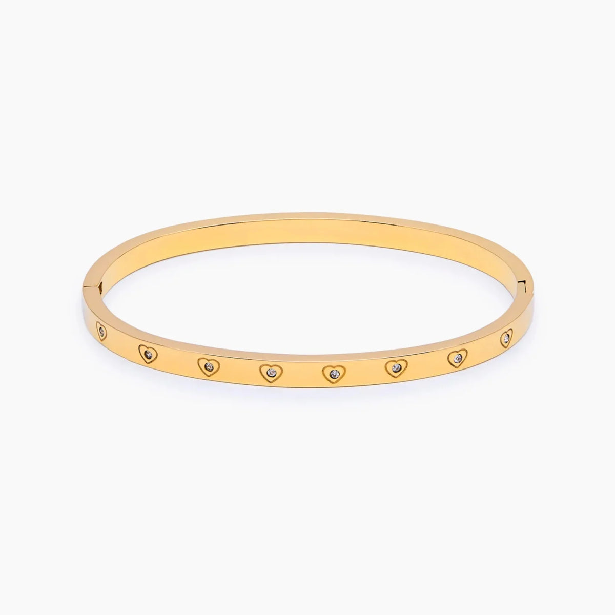 Crystal Heart Bangle