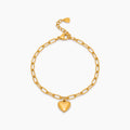 Paperclip Heart Charm Bracelet