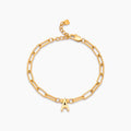 Paperclip Initial Charm Bracelet