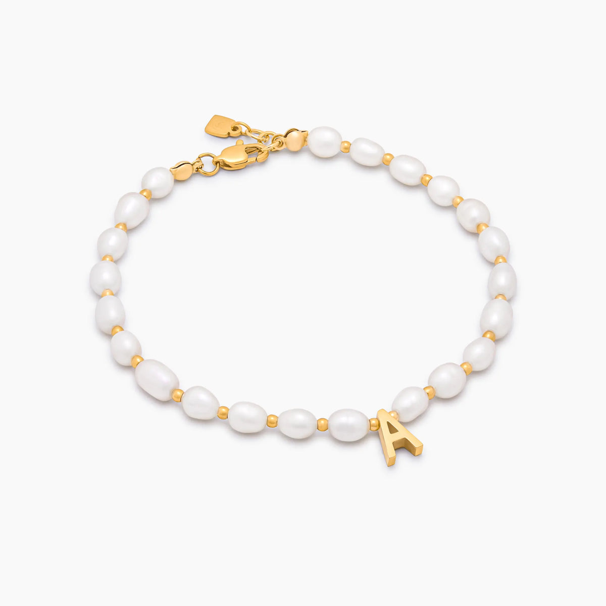 Pearl Initial Charm Bracelet