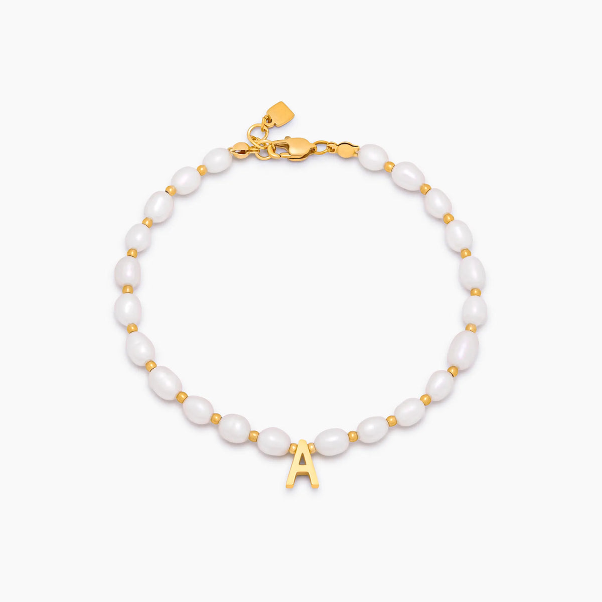 Pearl Initial Charm Bracelet