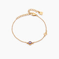Side-Set Initial Birthstone Bracelet