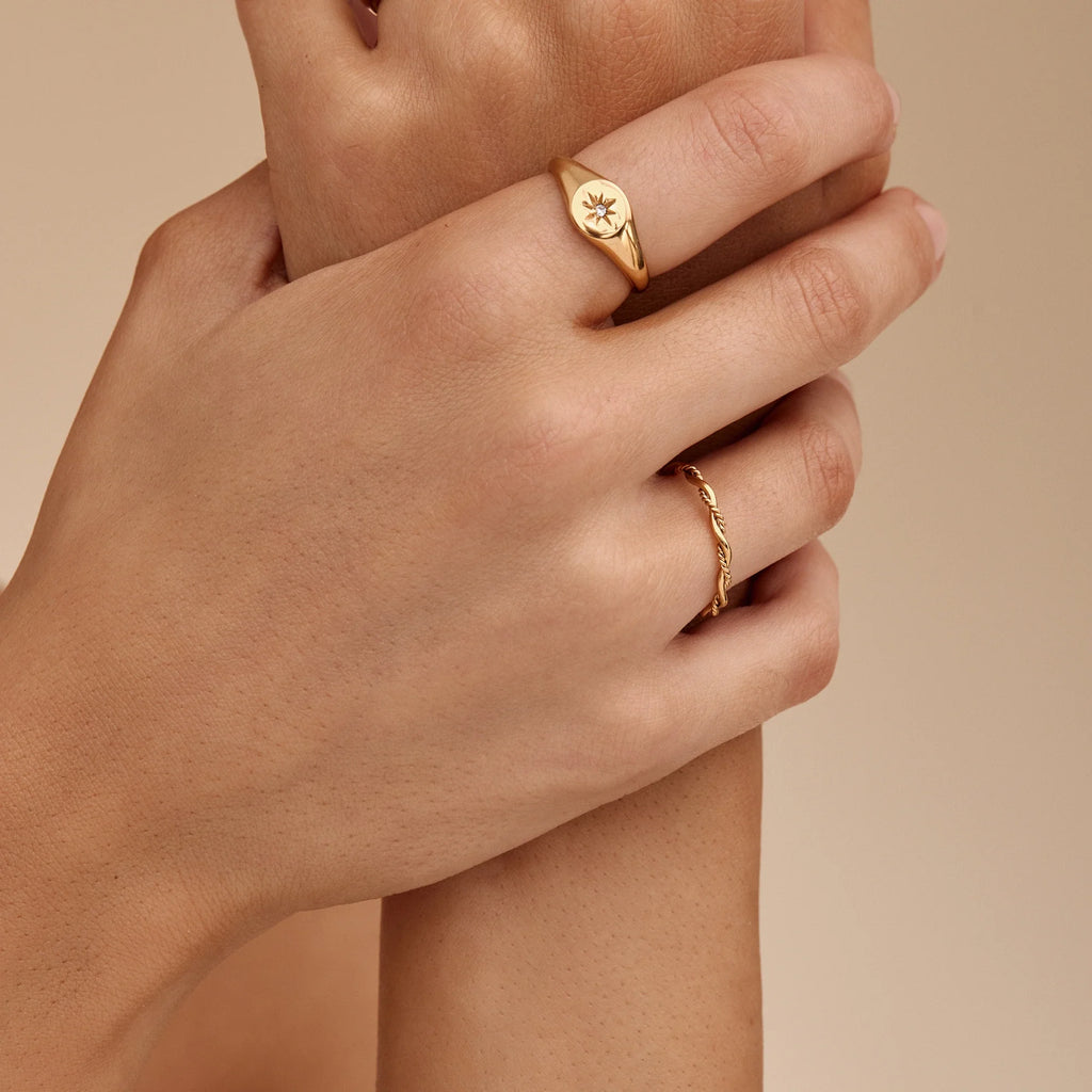 Dainty Double Twist Ring