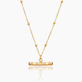 Custom Name & Birthstone T-Bar Necklace