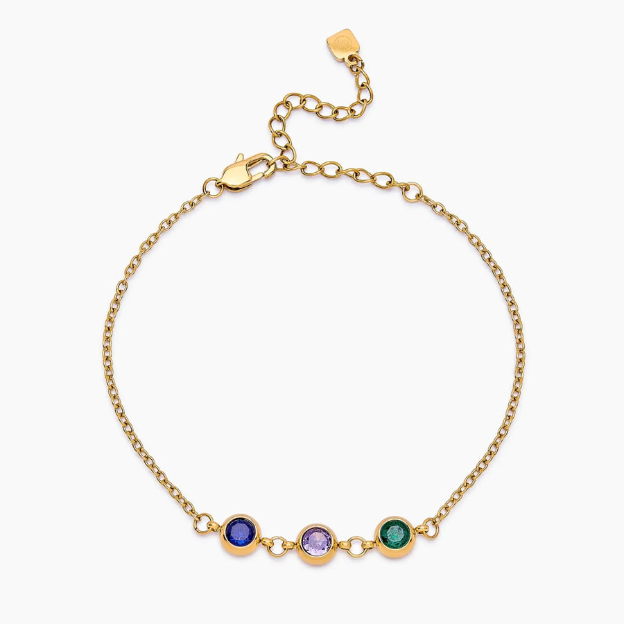 Personalized Multi-Birthstone Bracelet
