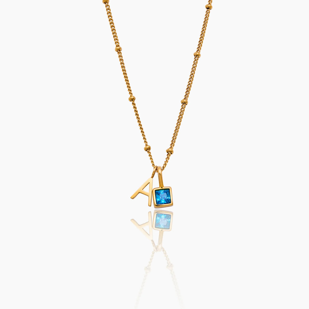Gem Initial Necklace
